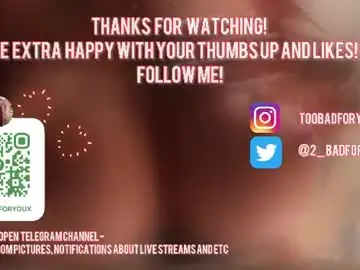 Chaturbate Live Sex Cam of 2badforyou